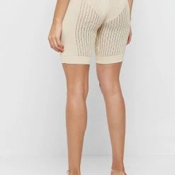Woman Shorts KNITWEAR Knitted Cycling Shorts - Beige