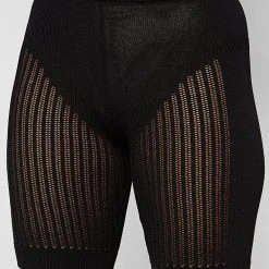 Woman Shorts CO-ORDS Knitted Cycling Shorts - Black