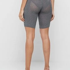 Woman Shorts KNITWEAR Knitted Cycling Shorts - Grey Marl