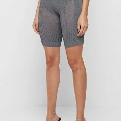 Woman Shorts KNITWEAR Knitted Cycling Shorts - Grey Marl