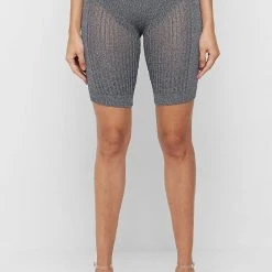 Woman Shorts KNITWEAR Knitted Cycling Shorts - Grey Marl