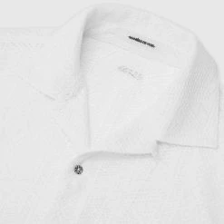 Man Shirts Lace Resort Shirt - White