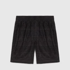 Man Shorts SHORTS SETS Lace Shorts - Black