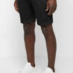 Man Shorts SHORTS SETS Lace Shorts - Black