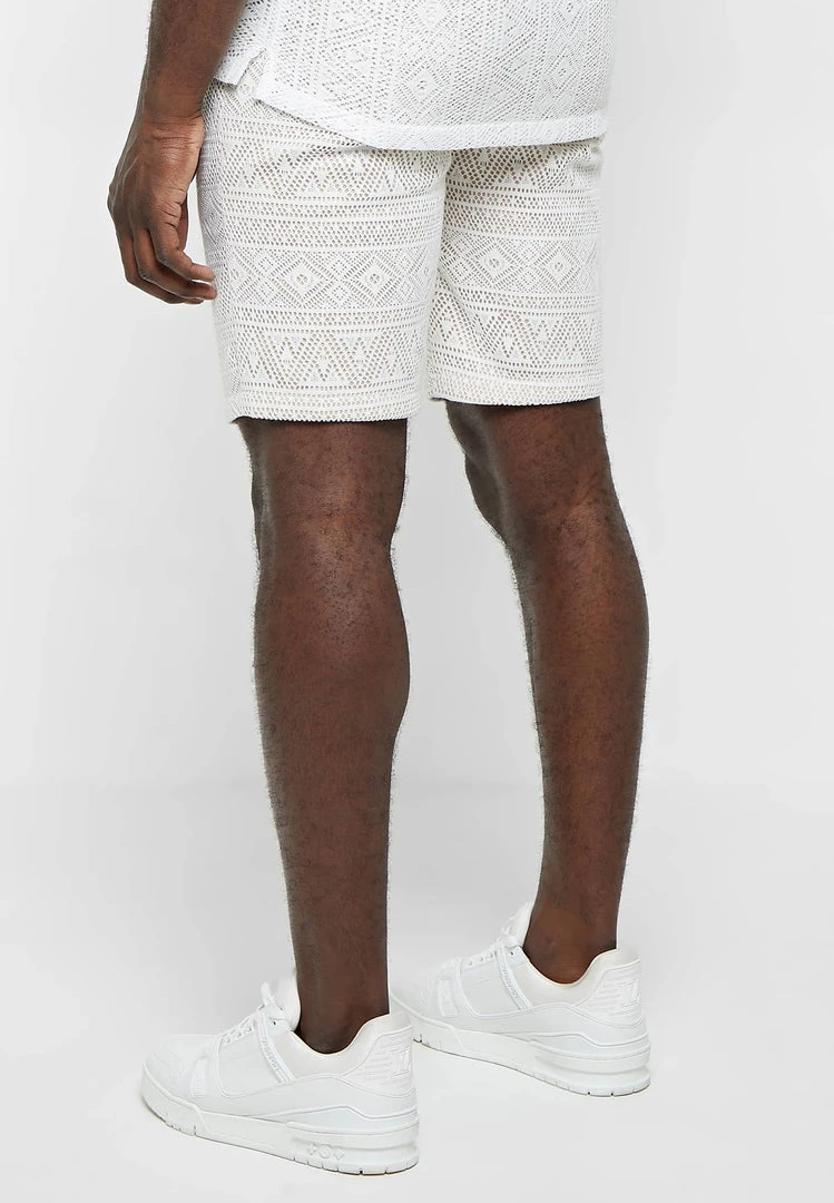 Man Shorts Lace Shorts - White