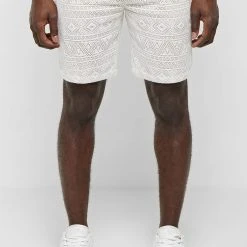 Man Shorts Lace Shorts - White