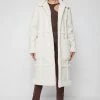 Woman Coats Limited Edition Vegan Leather & Shearling Coat - Beige OUTERWEAR