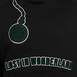 Man Hoodies Lost In Wonderland Hoodie - Black / Green