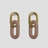 Woman Jewellery Matte & Gold Earrings - Brown