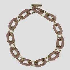 Woman Jewellery Matte & Gold Necklace - Brown