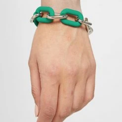 Woman Jewellery Matte & Silver Bracelet - Green