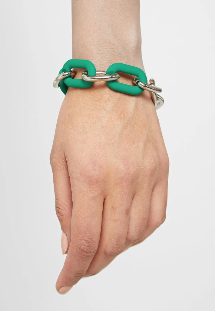 Woman Jewellery Matte & Silver Bracelet - Green