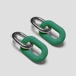 Woman Jewellery Matte & Silver Earrings - Green