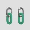 Woman Jewellery Matte & Silver Earrings - Green
