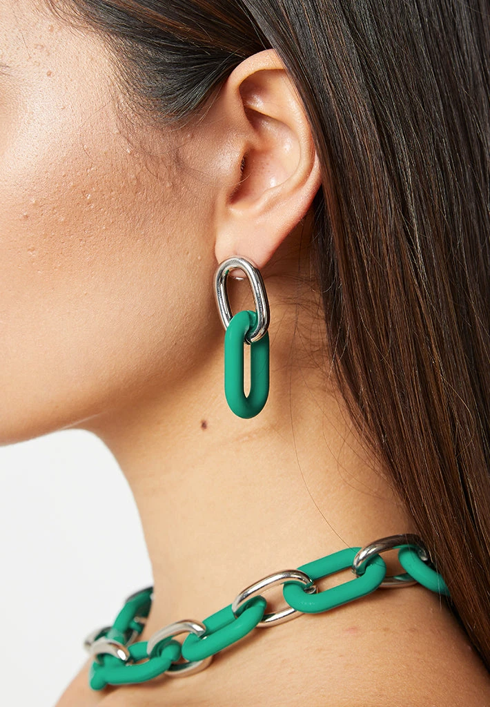 Woman Jewellery Matte & Silver Necklace - Green