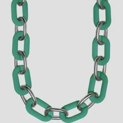 Woman Jewellery Matte & Silver Necklace - Green