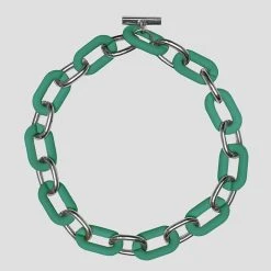 Woman Jewellery Matte & Silver Necklace - Green