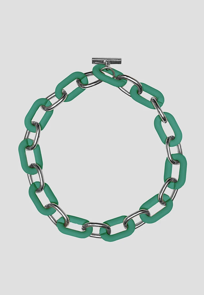 Woman Jewellery Matte & Silver Necklace - Green