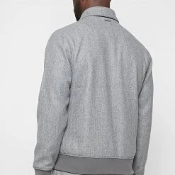 Man Jackets Melange Harrington Jacket - Grey CO-ORDS