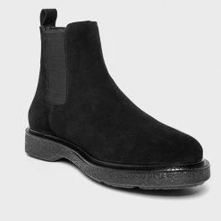 Man Footwear Suede Chelsea Boot - Black