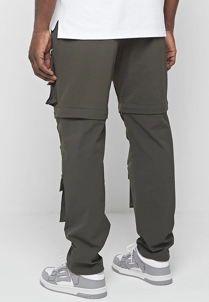 Man Casual Trousers 2-in-1 Hardware Cargo Pants - Dark Green