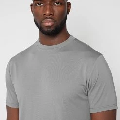 Man T-Shirts Mercerised Cotton T-Shirt - Grey