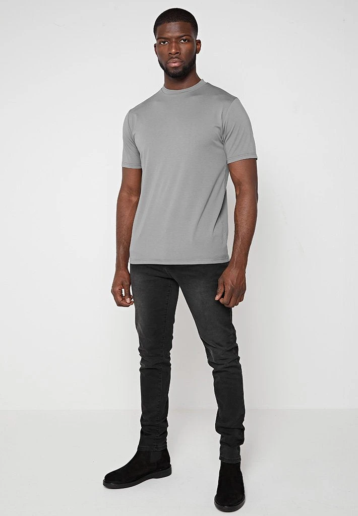 Man T-Shirts Mercerised Cotton T-Shirt - Grey