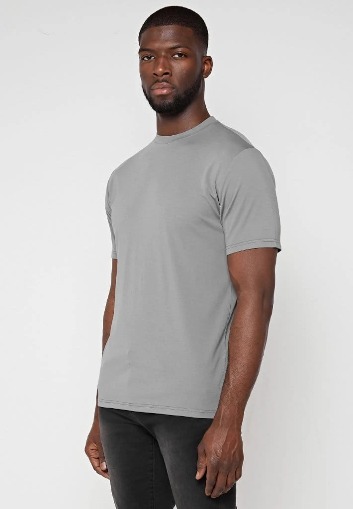 Man T-Shirts Mercerised Cotton T-Shirt - Grey