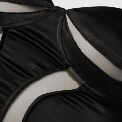 Woman Tops Mesh Contour Corset Top - Black TOPS & T SHIRTS