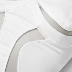 Woman Tops Mesh Contour Corset Top - White TOPS & T SHIRTS