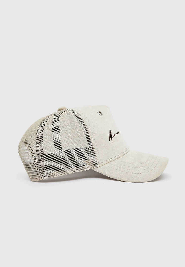 Man Accessories Signature Mesh Trucker Cap - Beige