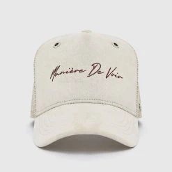 Man Accessories Signature Mesh Trucker Cap - Beige