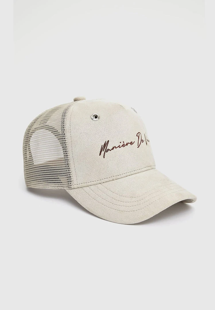 Man Accessories Signature Mesh Trucker Cap - Beige