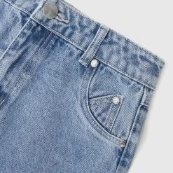 Woman Denim Mid Rise Flared Jeans - Mid Blue