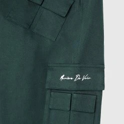 Man Casual Trousers Multi Pocket Cargo Pants - Forest Green