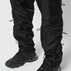 Man Casual Trousers CARGO PANTS Nylon Bungee Cargo Pant - Black / Green