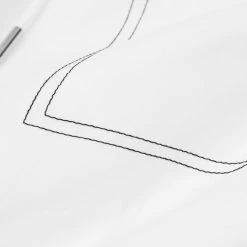 Woman Trousers Nylon Contrast Stitch Track Pants - White TRACKSUITS