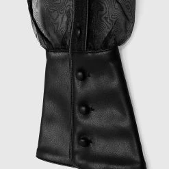 Woman Tops Organza Bodysuit - Black