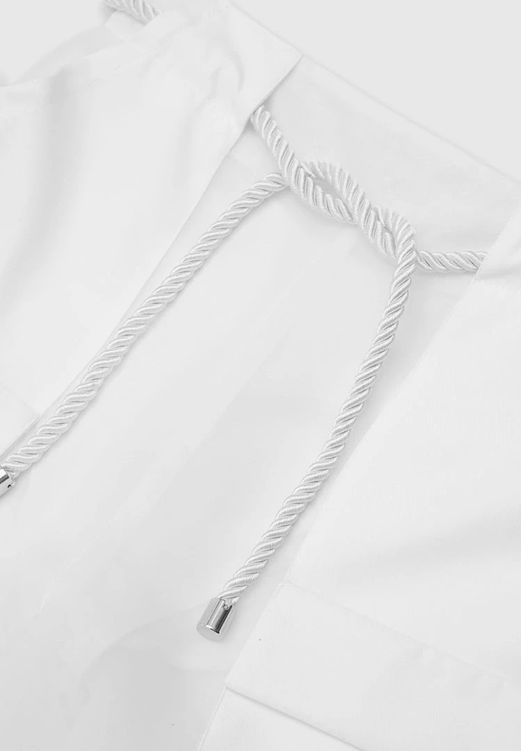 Woman Trousers CARGO PANTS & JOGGERS Organza Cargo Trousers - White