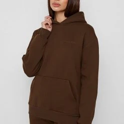 Woman Essential Essential Hoodie - Chocolate Brown