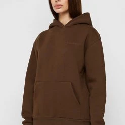Woman Essential Essential Hoodie - Chocolate Brown