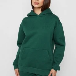 Woman Essential Essential Hoodie - Forest Green TRACKSUITS