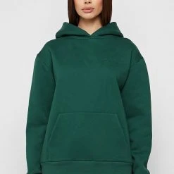 Woman Essential Essential Hoodie - Forest Green TRACKSUITS