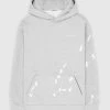 Man Tracksuit Tops Paint Splatter & Distressed Hoodie - Grey TRACKSUITS