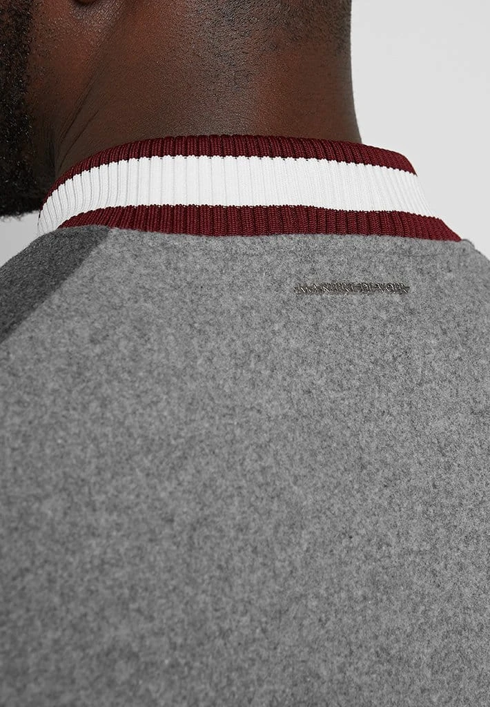 Man Jackets Panther Varsity Jacket - Grey