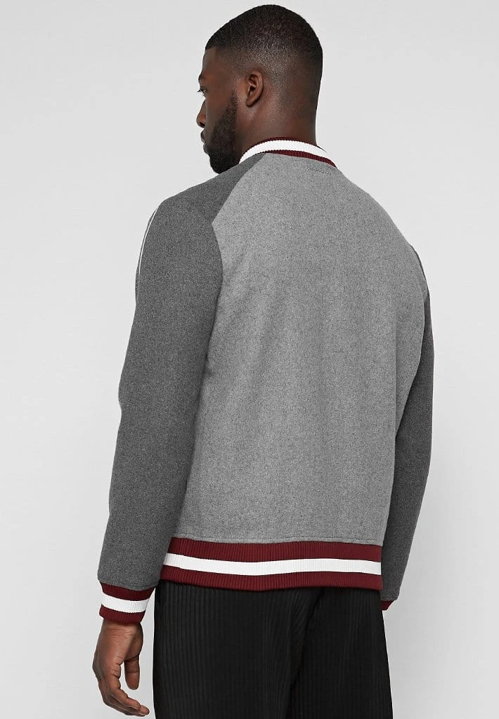 Man Jackets Panther Varsity Jacket - Grey