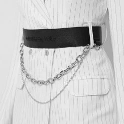 Woman Dresses Pinstripe Blazer Dress - White