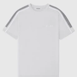 Man T-Shirts SHORTS SETS Piped T-Shirt - Grey