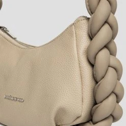 Woman Accessories Plaited Rope Handbag - Beige