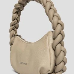 Woman Accessories Plaited Rope Handbag - Beige